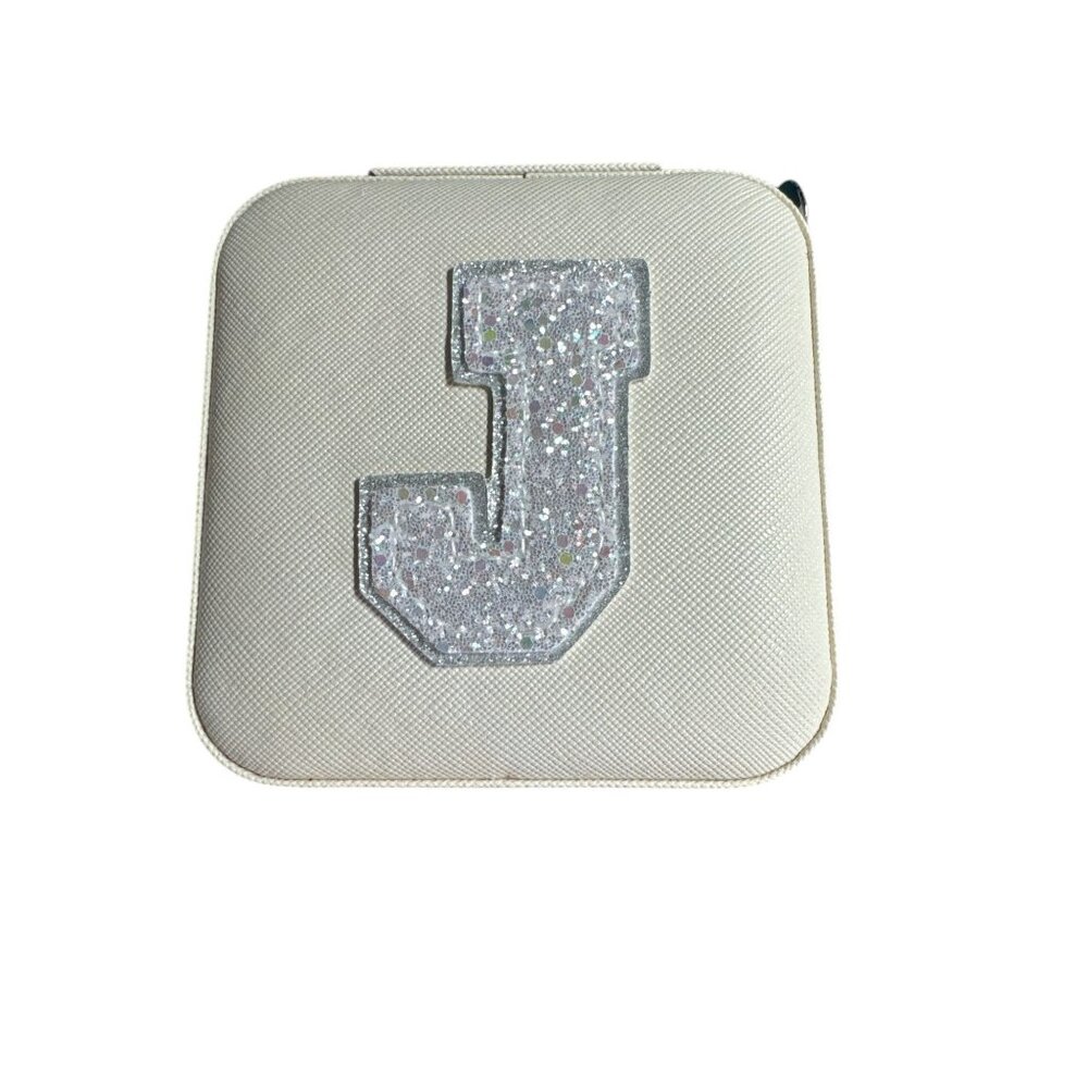 Initials J Travel Jewelry Case-Bridesmaid Gifts Wedding Day, Bridesmaid Proposal